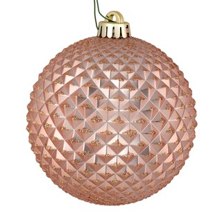 Foto 1 | Bola Con Purpurina Durian De Oro Rosa Ornament Vickerman, 6 Cm, 4 Unidades - Venta Internacional.