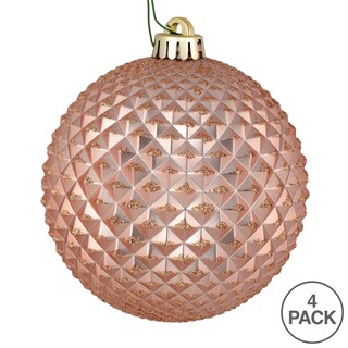 Foto 4 | Bola Con Purpurina Durian De Oro Rosa Ornament Vickerman, 6 Cm, 4 Unidades - Venta Internacional.
