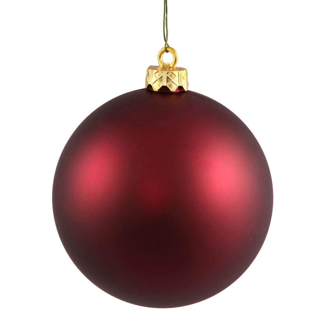 Foto 2 pulgar | Adorno Para Árbol De Navidad, Bola Vickerman, Color Vino Mate, 6 Cm, Paquete De 4 - Venta Internacional.