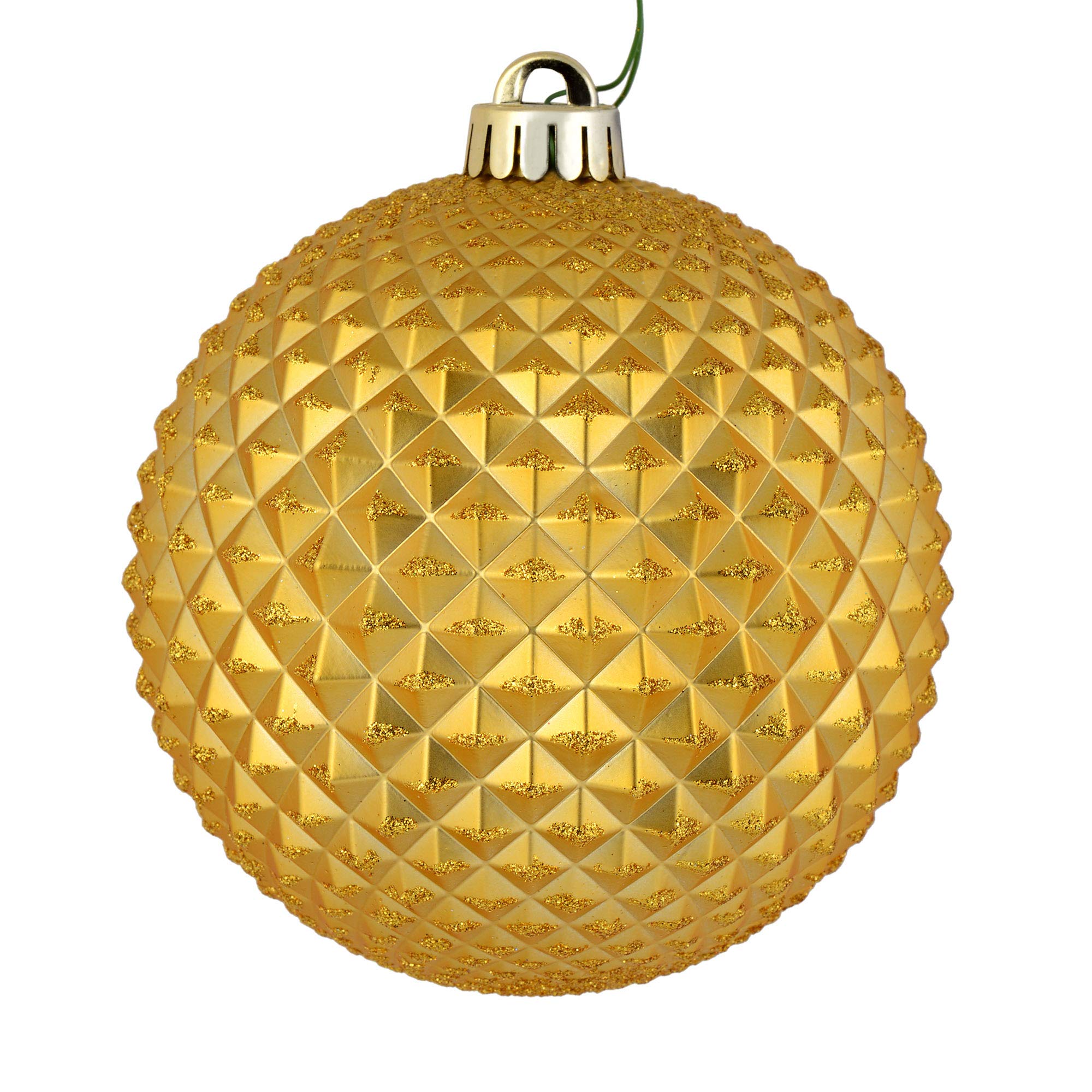 Foto 2 pulgar | Bola Con Purpurina Durian Dorada De Ornament Vickerman, 6 Cm, 4 Unidades - Venta Internacional.