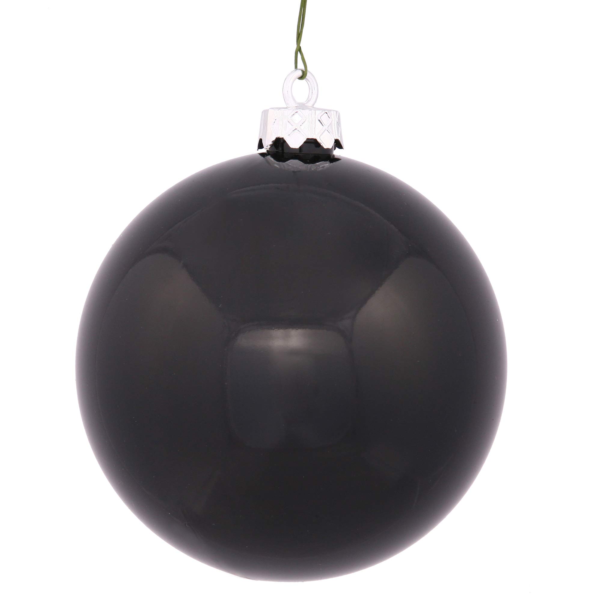 Foto 1 | Adorno De Bola De Navidad Vickerman, Acabado Brillante, 8 Cm, Negro - Venta Internacional.