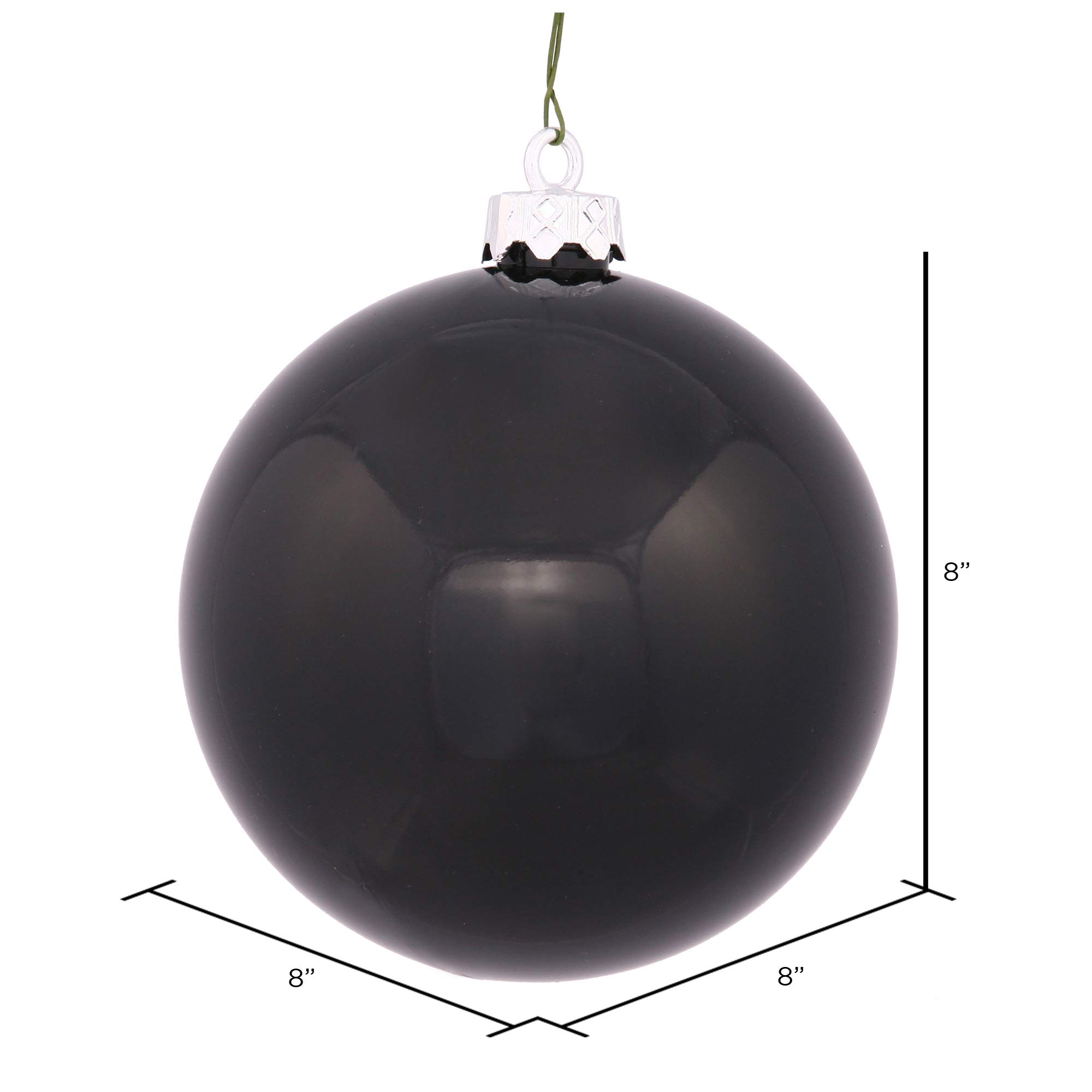 Foto 5 | Adorno De Bola De Navidad Vickerman, Acabado Brillante, 8 Cm, Negro - Venta Internacional.