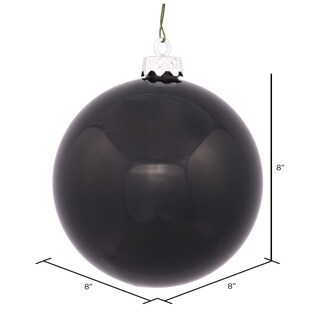 Foto 5 | Adorno De Bola De Navidad Vickerman, Acabado Brillante, 8 Cm, Negro - Venta Internacional.