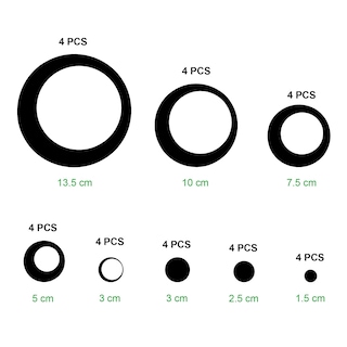 Foto 2 | Juego de Pegatinas de Espejo Circular 32 Unidades- Venta Internacional