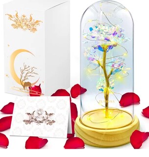 Foto 1 | Xtellar Rosa Eterna Colorida Con Luces Led - Regalo Perfecto Para Todas Las Ocasiones