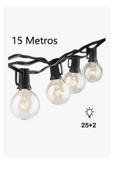 Foto 3 pulgar | Guirnalda de Luces  Xtellar Focos Vidrio  14 m