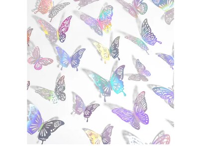 Foto 2 | Xtellar Pack De 144 Mariposas 3d Metálicas Decorativas Para El Hogar, Elementos Brillantes Y Elegantes 10x13cm Para Pa