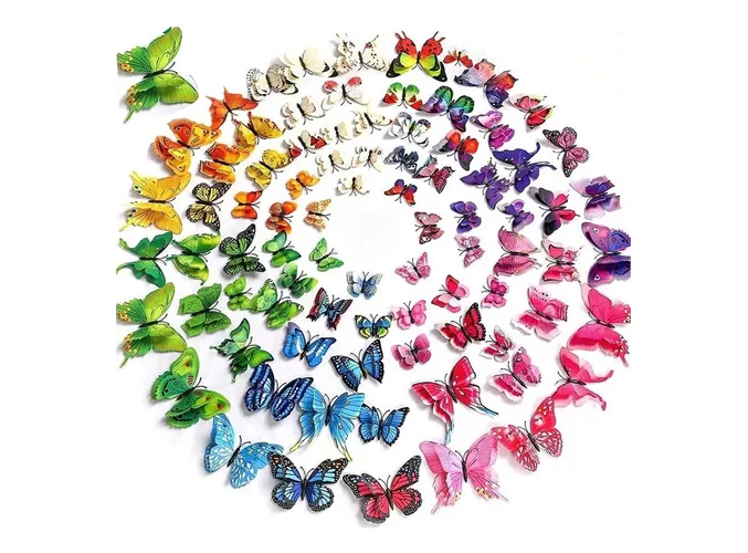 Foto 2 pulgar | Xtellar Decorativo 3d Set De 96 Mariposas
