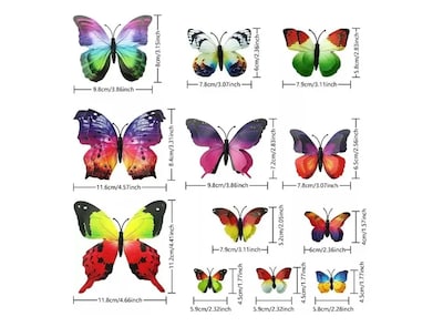 Foto 3 | Xtellar Decorativo 3d Set De 96 Mariposas