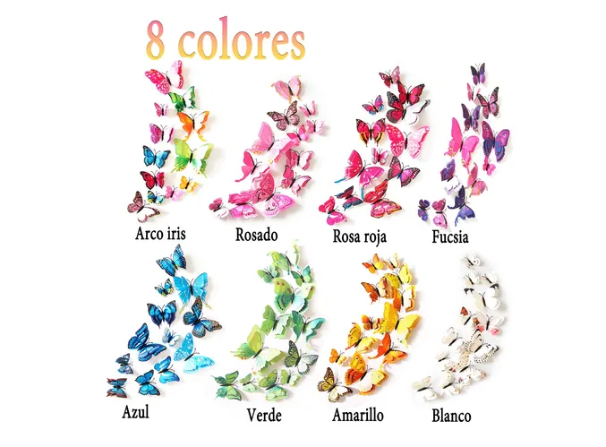 Foto 5 pulgar | Xtellar Decorativo 3d Set De 96 Mariposas