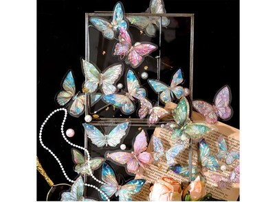 Foto 5 | Xtellar Mariposas 3d De Pared Decorativas - Vinilos Luminosos Para Hogar, Set De 80 Piezas