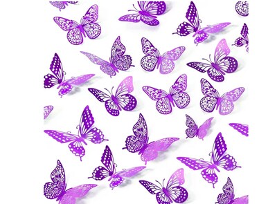 Foto 1 | Xtellar Magníficas Mariposas Decorativas 3d Pared 144pcs, Metalizadas, Llenas De Color Y Vida