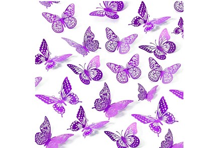 Foto 1 | Xtellar Set De 144 Mariposas 3d Decoración Mural Metálica Aspiracional