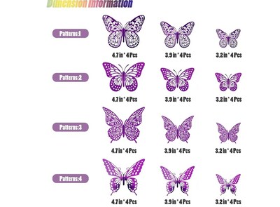 Foto 3 | Xtellar Set De 144 Mariposas 3d Decoración Mural Metálica Aspiracional