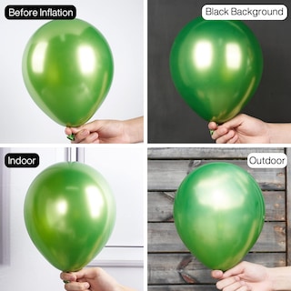 Foto 2 | Balloon Partywoo, Color Verde Manzana Metalizado, 12 Pulgadas, 51 Unidades - Venta Internacional.