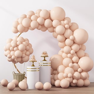 Foto 1 | Juego De Globos Rubfac De Látex Naranja Pastel, 129 Unidades Con Cinta Adhesiva - Venta Internacional.
