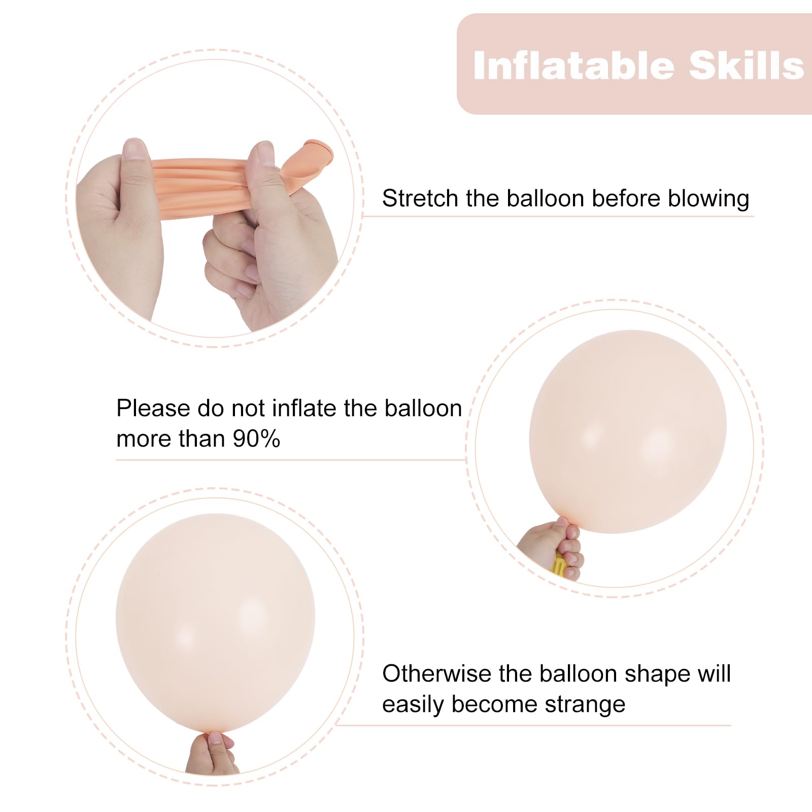 Foto 4 pulgar | Juego De Globos Rubfac De Látex Naranja Pastel, 129 Unidades Con Cinta Adhesiva - Venta Internacional.