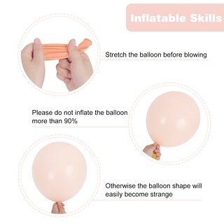 Foto 3 | Juego De Globos Rubfac De Látex Naranja Pastel, 129 Unidades Con Cinta Adhesiva - Venta Internacional.