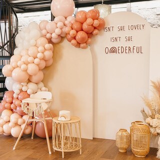 Foto 5 | Juego De Globos Rubfac De Látex Naranja Pastel, 129 Unidades Con Cinta Adhesiva - Venta Internacional.