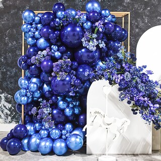 Foto 5 | Globos Partywoo De Color Azul Metalizado, 130 Unidades, Diferentes Tamaños - Venta Internacional.
