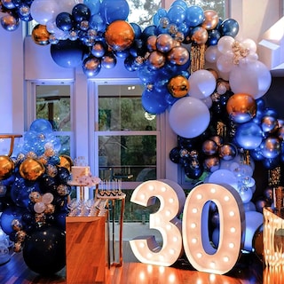 Foto 6 | Globos Partywoo De Color Azul Metalizado, 130 Unidades, Diferentes Tamaños - Venta Internacional.