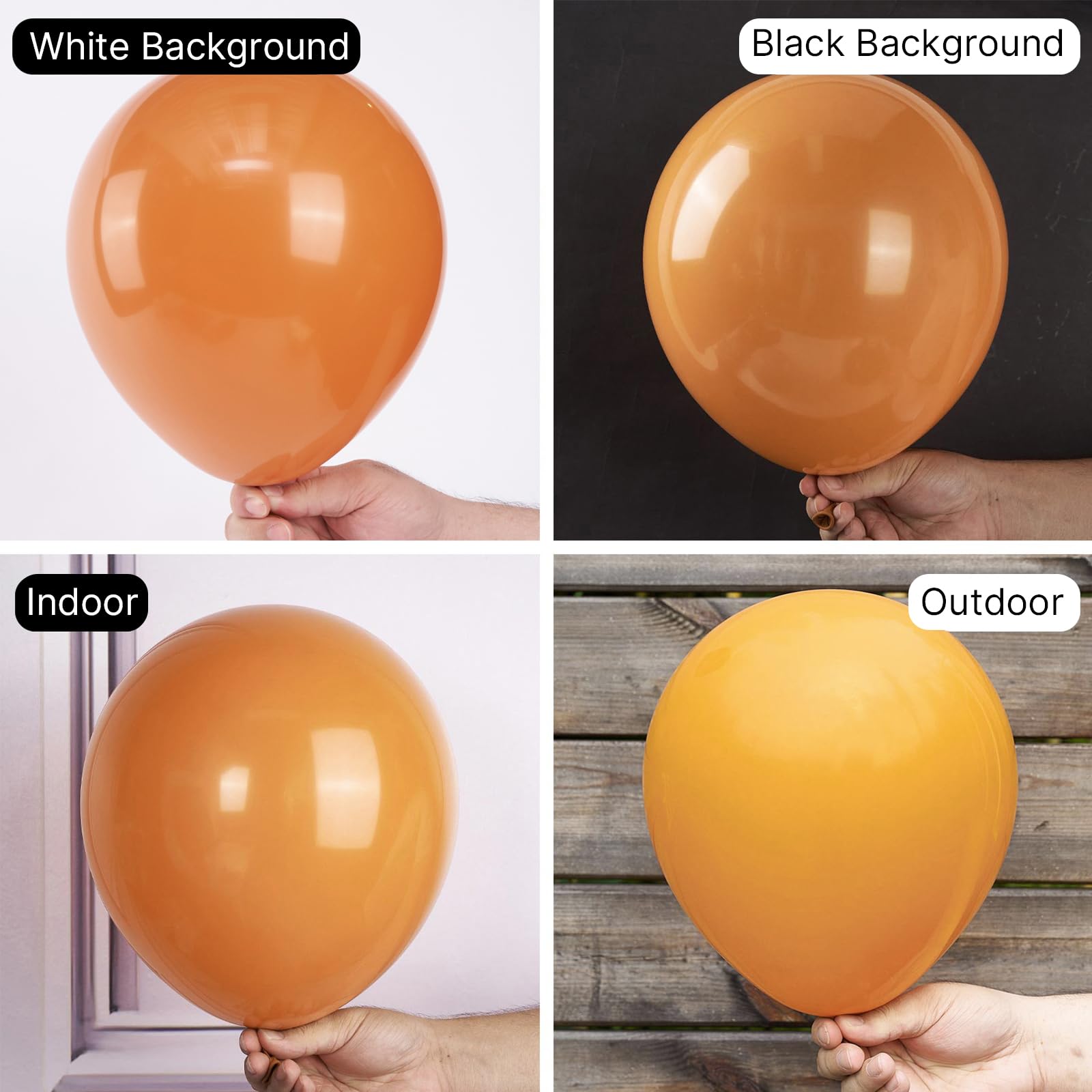 Foto 4 pulgar | Balloon Partywoo Burnt Orange 120 Unidades De Diferentes Tamaños - Venta Internacional.