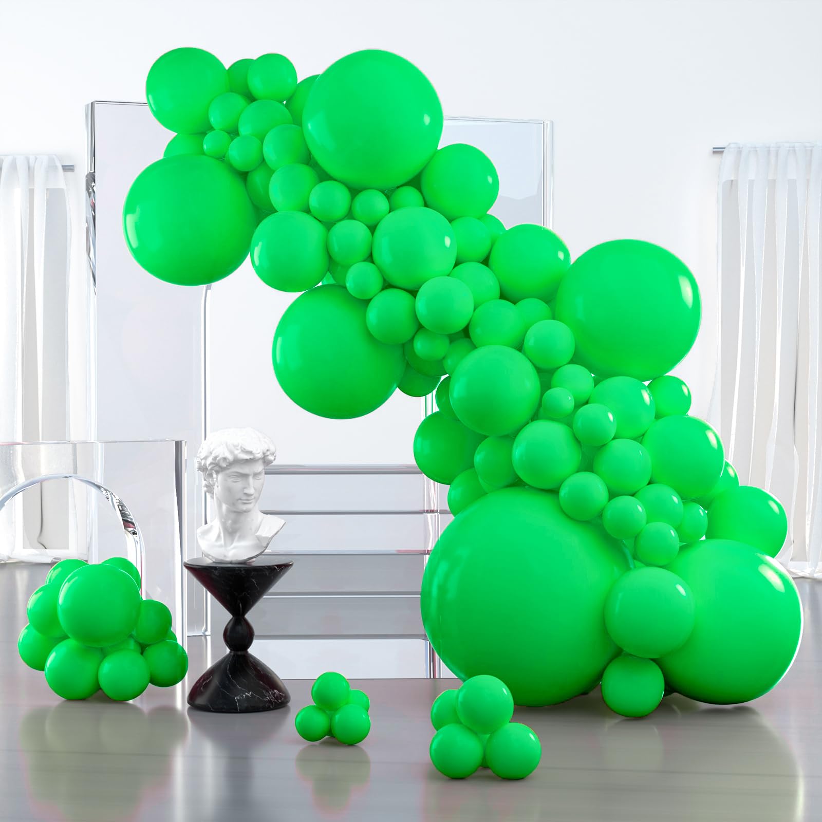 Foto 2 pulgar | Balloon Partywoo, Color Verde Malaquita, 127 Unidades, Diferentes Tamaños - Venta Internacional.