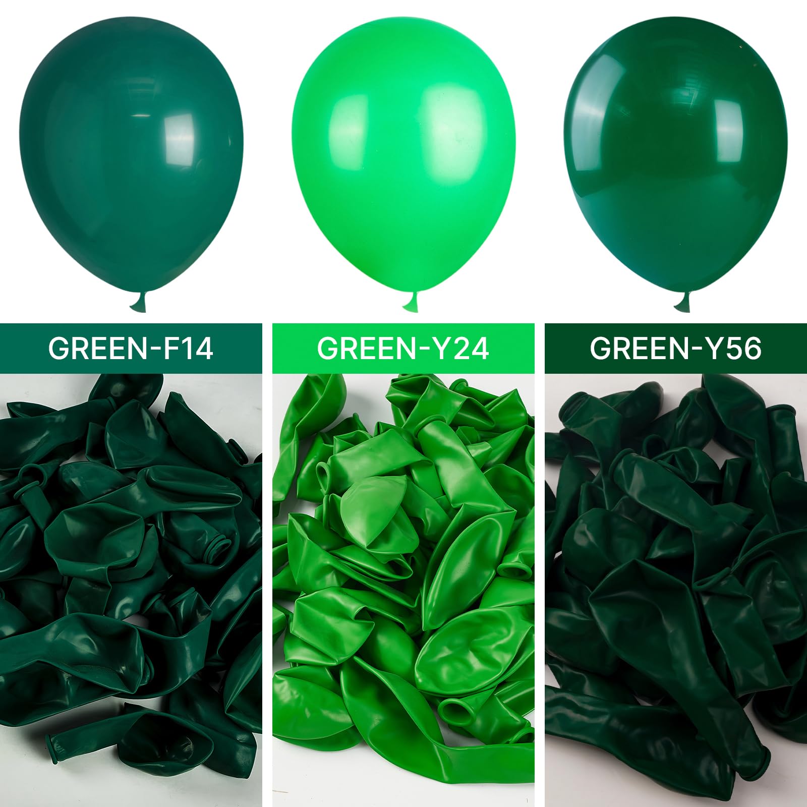 Foto 3 | Globos Partywoo Hunter Green De 12 Pulgadas, 101 Unidades, Para Decoración - Venta Internacional.