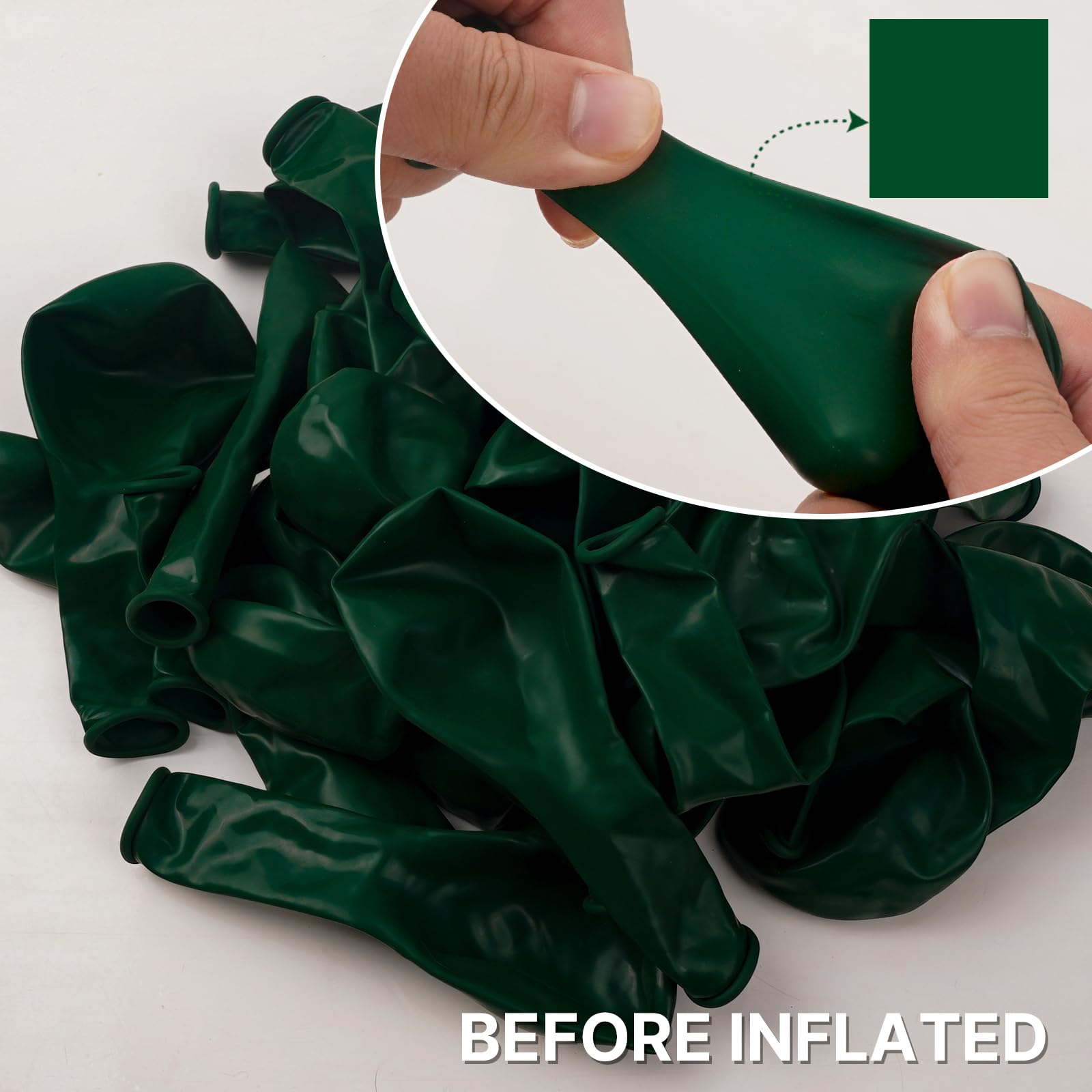 Foto 4 | Globos Partywoo Hunter Green De 12 Pulgadas, 101 Unidades, Para Decoración - Venta Internacional.