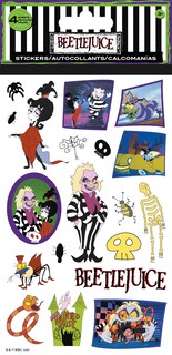 Foto 1 | Pegatinas Trends International Beetlejuice, 4 Hojas Estilizadas - Venta Internacional.