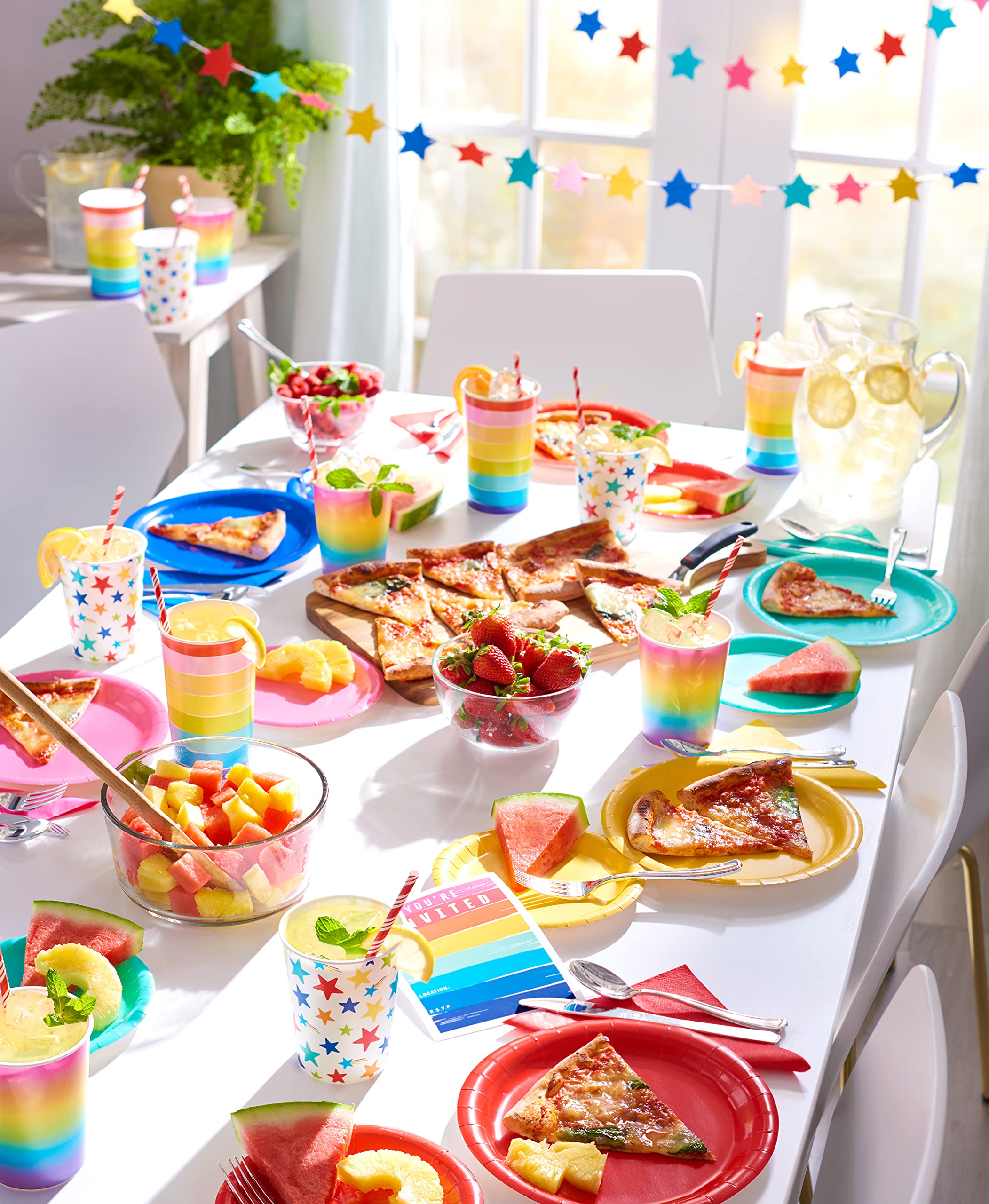 Foto 3 | Utensilios Para Fiestas American Greetings Rainbow, 650 Ml (8) - Venta Internacional.