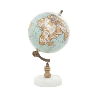 Foto 1 | Marble Globe Deco 79, Color Verde Azulado Con Base De Mármol, 18 X 18 X 28 Cm - Venta Internacional.
