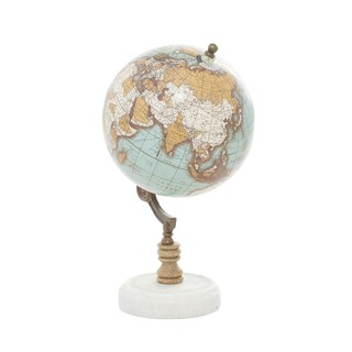 Foto 2 | Marble Globe Deco 79, Color Verde Azulado Con Base De Mármol, 18 X 18 X 28 Cm - Venta Internacional.