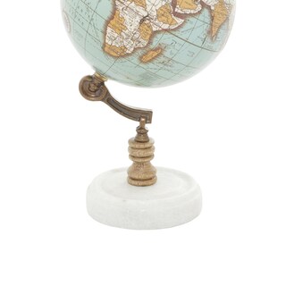 Foto 4 | Marble Globe Deco 79, Color Verde Azulado Con Base De Mármol, 18 X 18 X 28 Cm - Venta Internacional.