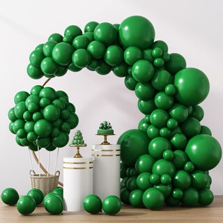 Foto 1 | Set De Globos Rubfac De Látex Verde Oscuro, 129 Unidades, Para Decoración De Fiestas - Venta Internacional.