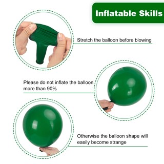 Foto 3 | Set De Globos Rubfac De Látex Verde Oscuro, 129 Unidades, Para Decoración De Fiestas - Venta Internacional.