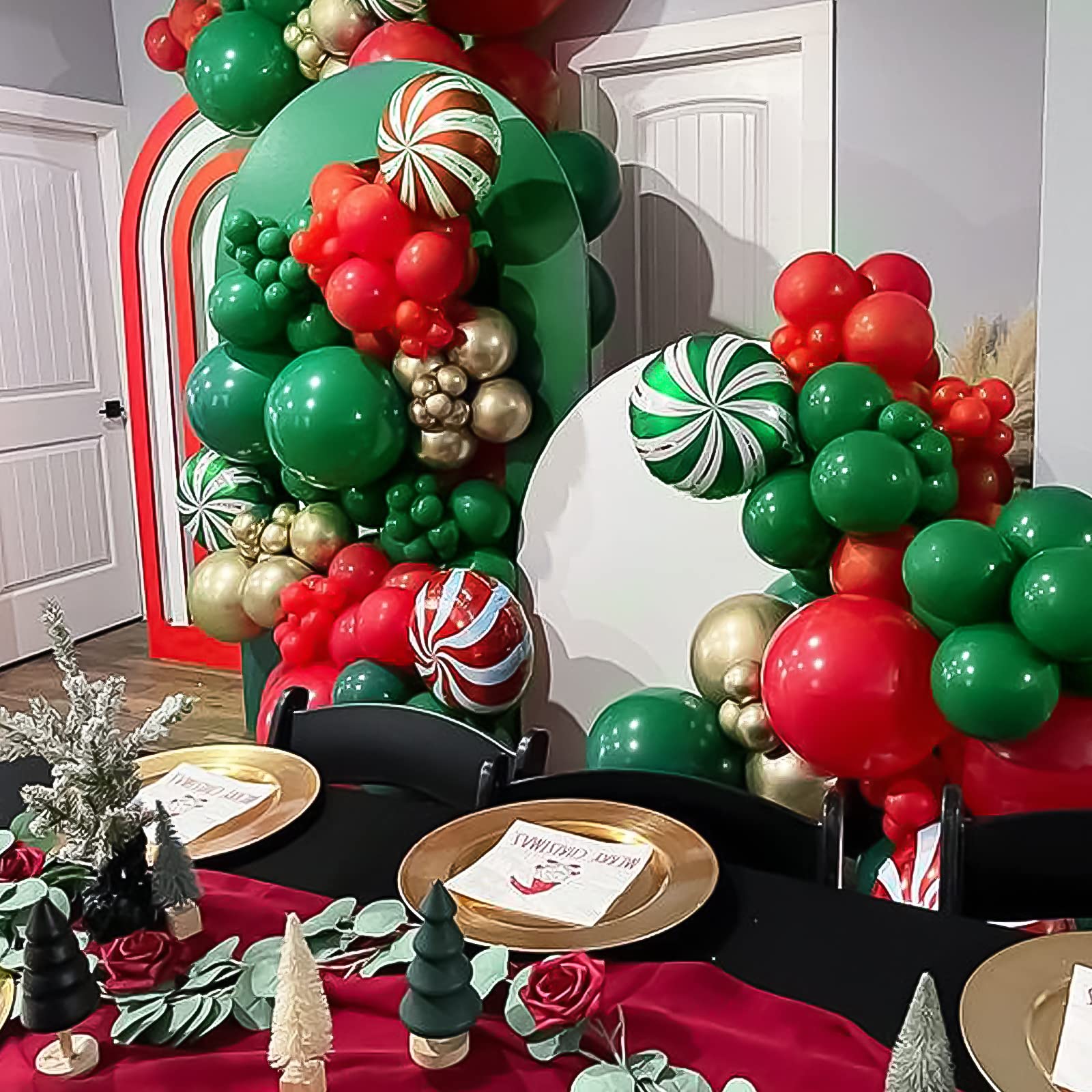 Foto 5 pulgar | Set De Globos Rubfac De Látex Verde Oscuro, 129 Unidades, Para Decoración De Fiestas - Venta Internacional.
