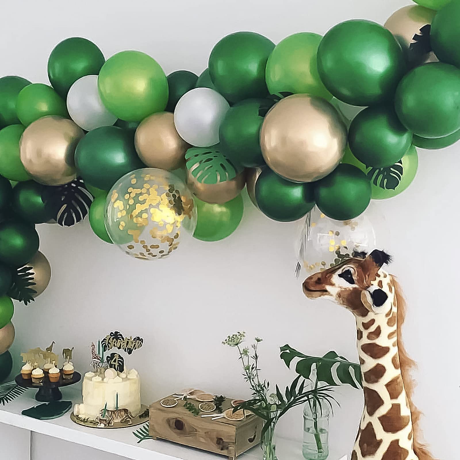 Foto 6 | Set De Globos Rubfac De Látex Verde Oscuro, 129 Unidades, Para Decoración De Fiestas - Venta Internacional.