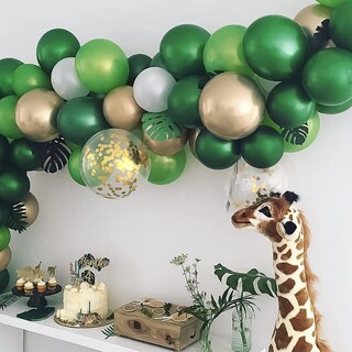 Foto 6 | Set De Globos Rubfac De Látex Verde Oscuro, 129 Unidades, Para Decoración De Fiestas - Venta Internacional.