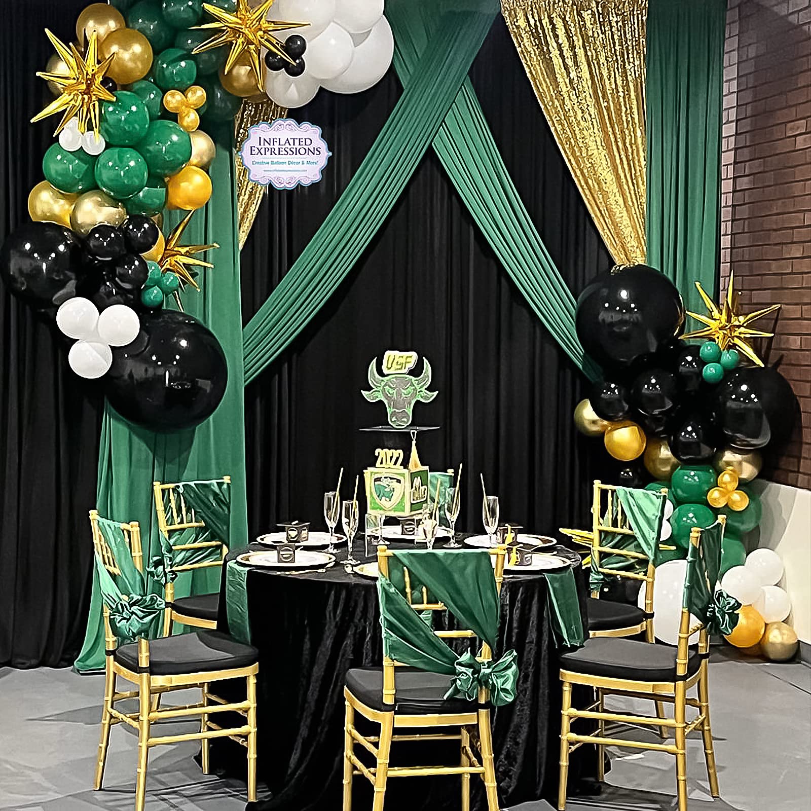 Foto 7 | Set De Globos Rubfac De Látex Verde Oscuro, 129 Unidades, Para Decoración De Fiestas - Venta Internacional.
