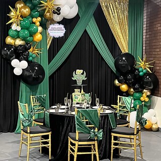 Foto 7 | Set De Globos Rubfac De Látex Verde Oscuro, 129 Unidades, Para Decoración De Fiestas - Venta Internacional.