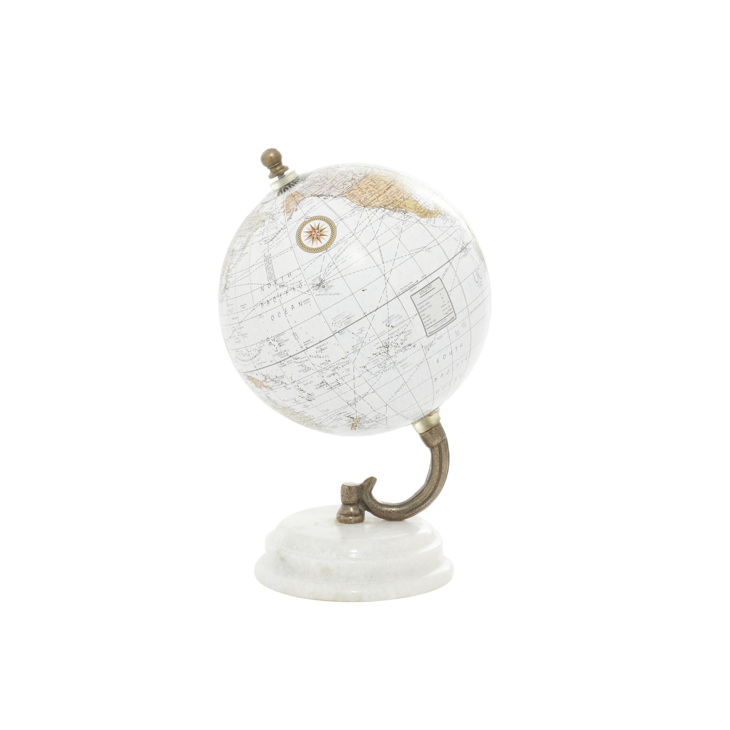 Foto 3 pulgar | Mármol Globe Deco 79 Blanco 13 X 13 X 20 Cm - Venta Internacional.