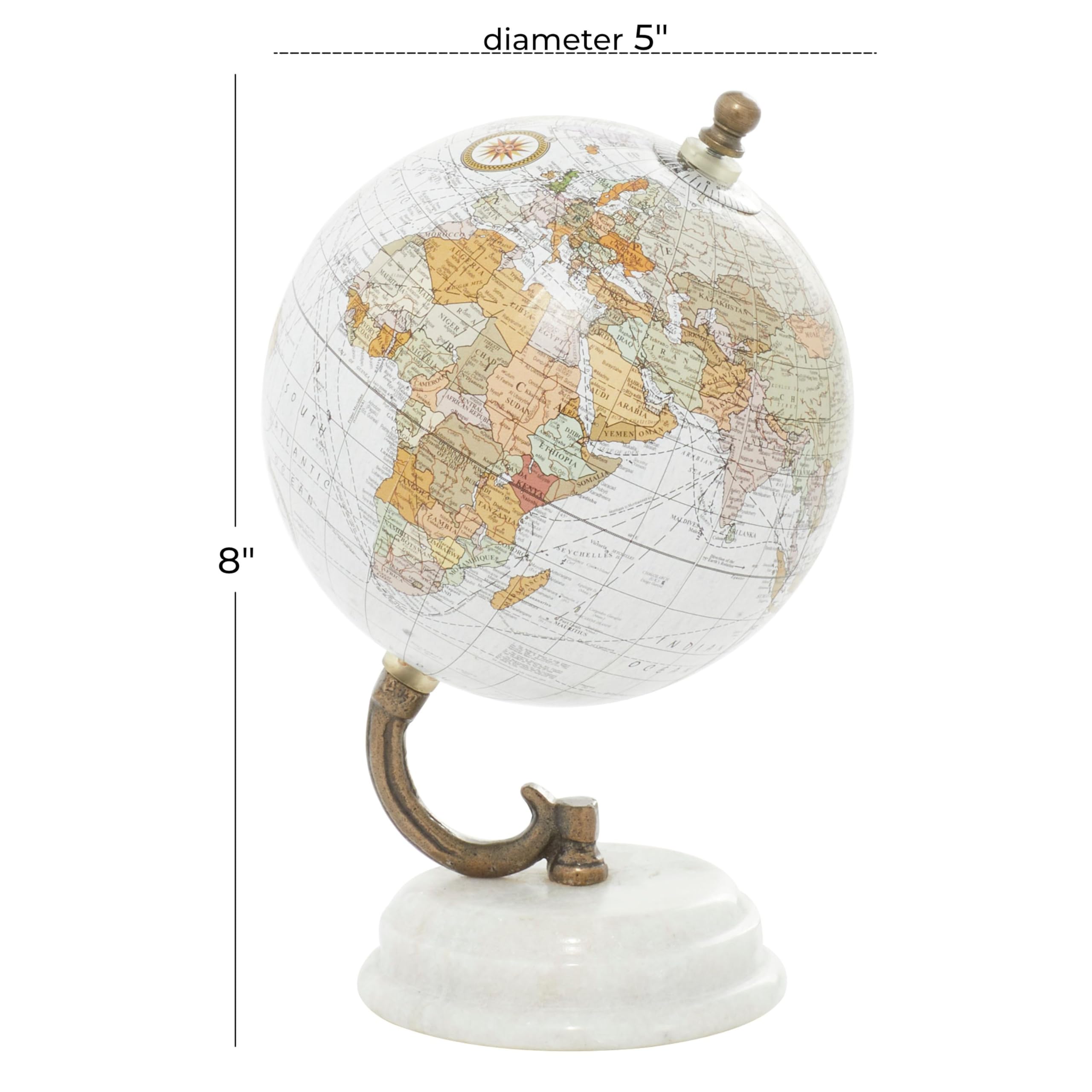 Foto 7 pulgar | Mármol Globe Deco 79 Blanco 13 X 13 X 20 Cm - Venta Internacional.