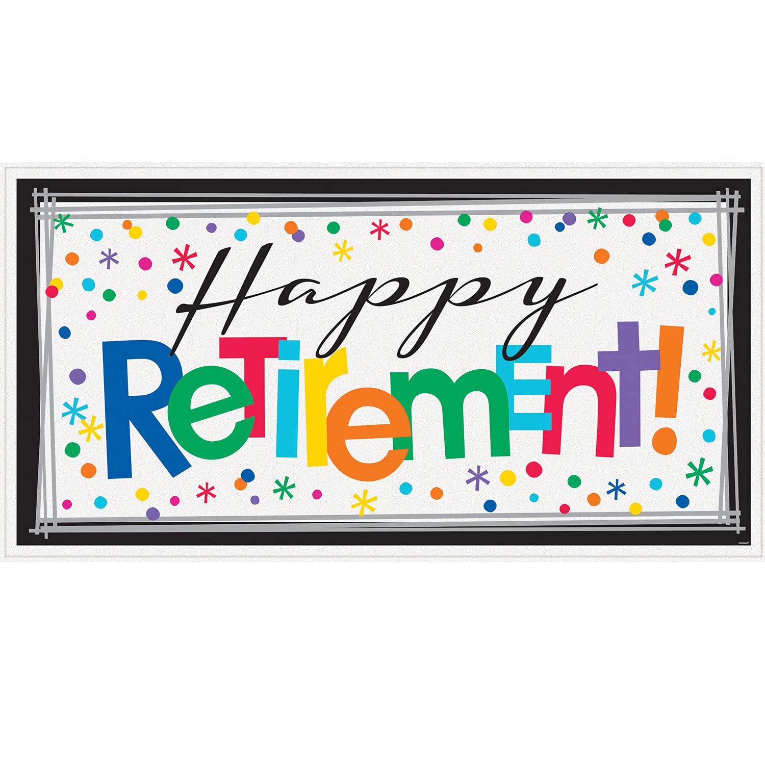 Foto 1 | Banner De Plástico Amscan Vibrant Oficialmente Retirado, 65 X 33,5 Cm - Venta Internacional.