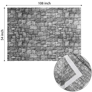 Foto 2 | Papel Pintado De Ladrillo Para Pared De Piedra, 1,4 X 2,7 M, 2 Hojas, Color Gris - Venta Internacional.