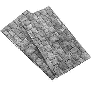 Foto 3 | Papel Pintado De Ladrillo Para Pared De Piedra, 1,4 X 2,7 M, 2 Hojas, Color Gris - Venta Internacional.