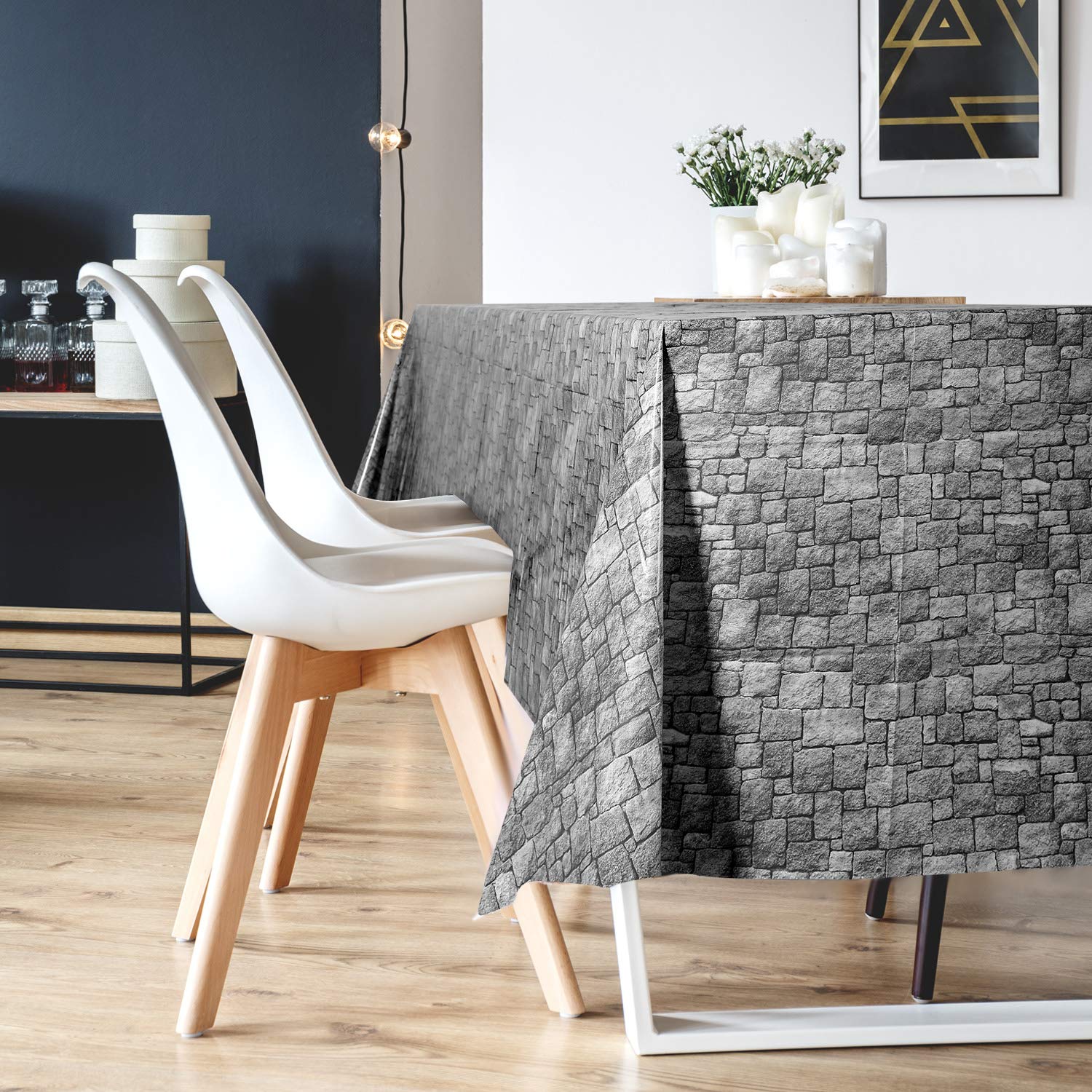 Foto 5 | Papel Pintado De Ladrillo Para Pared De Piedra, 1,4 X 2,7 M, 2 Hojas, Color Gris - Venta Internacional.