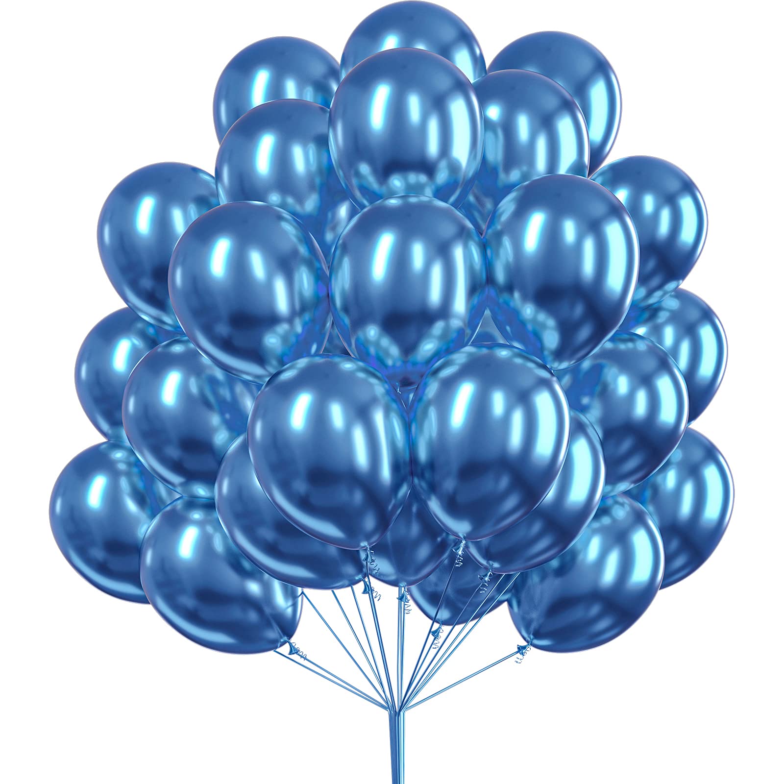 Foto 1 | Globo Partywoo Azul Metalizado, 50 Unidades, 30 Cm, Para Guirnalda O Arco - Venta Internacional.