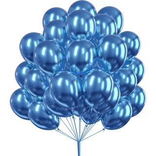 Foto 1 | Globo Partywoo Azul Metalizado, 50 Unidades, 30 Cm, Para Guirnalda O Arco - Venta Internacional.