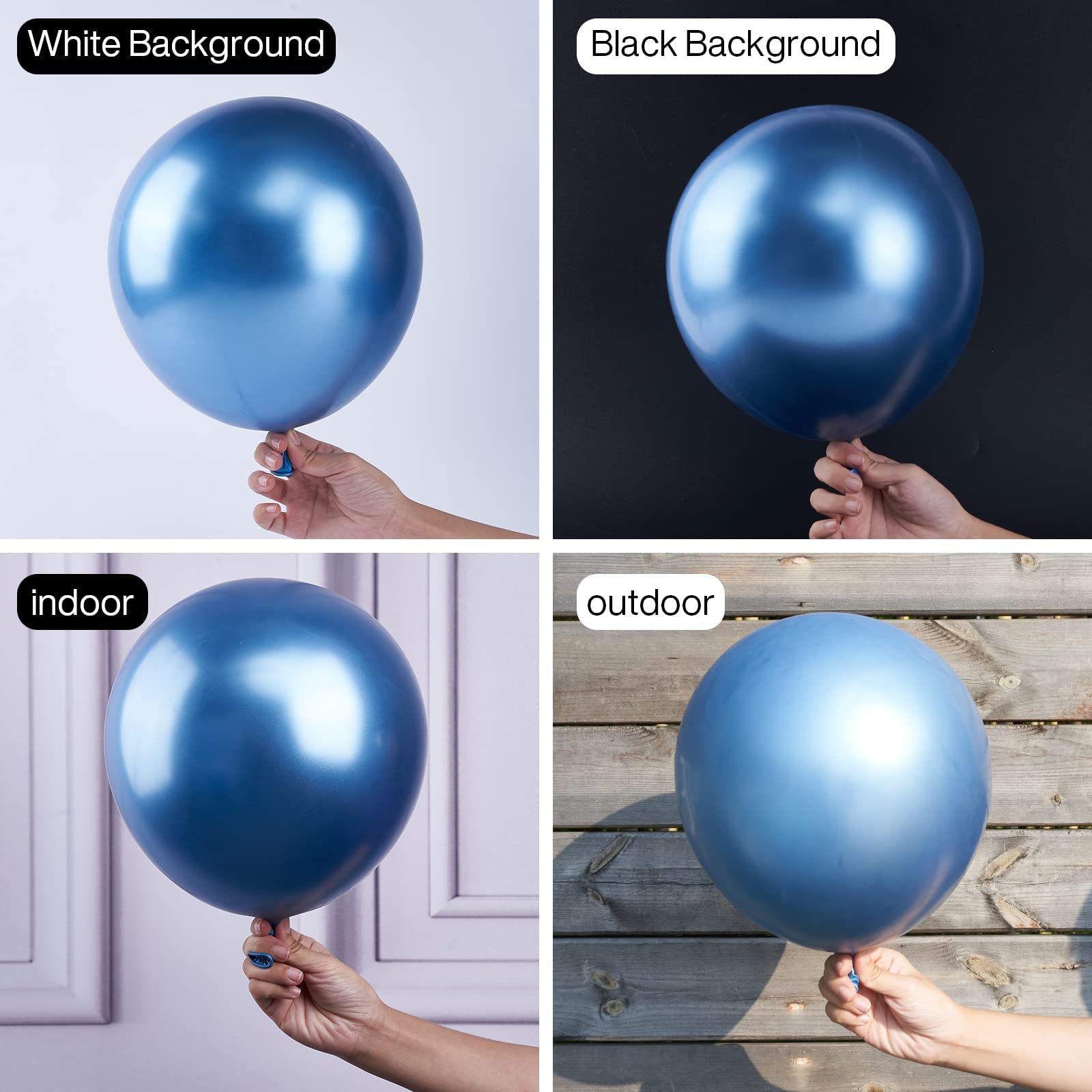 Foto 3 pulgar | Globo Partywoo Azul Metalizado, 50 Unidades, 30 Cm, Para Guirnalda O Arco - Venta Internacional.